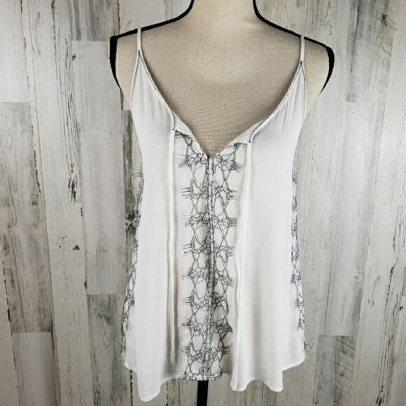 Mustard Seed Lace Trim Tank Size Small - Picture 1 of 10